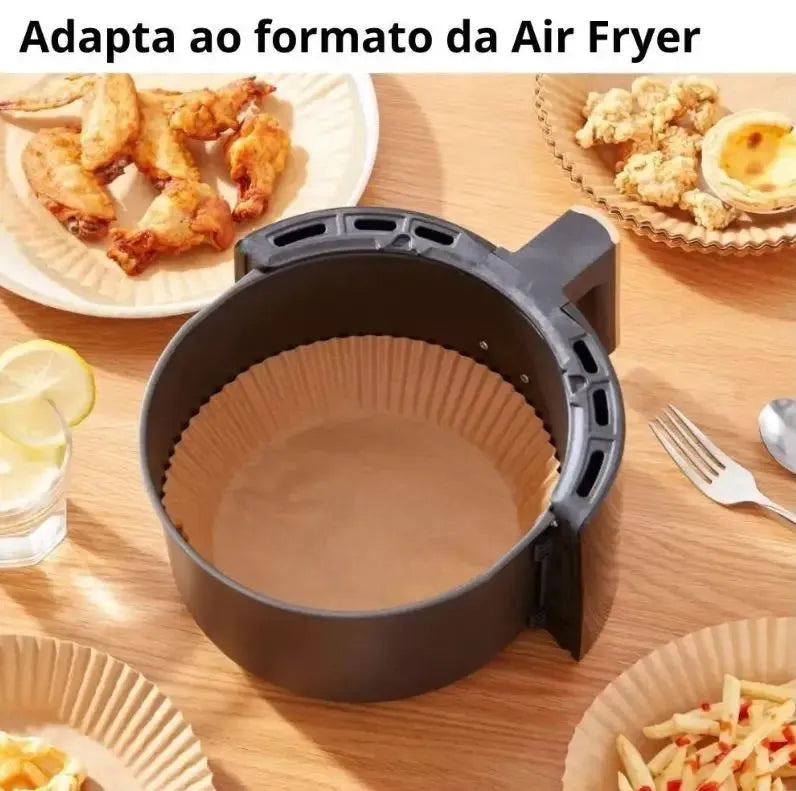 Kit 50 Lining Disposable Paper Special For Air Fryer Kitchen Fryer Gourmet Food-Fast Delivery to Brazil