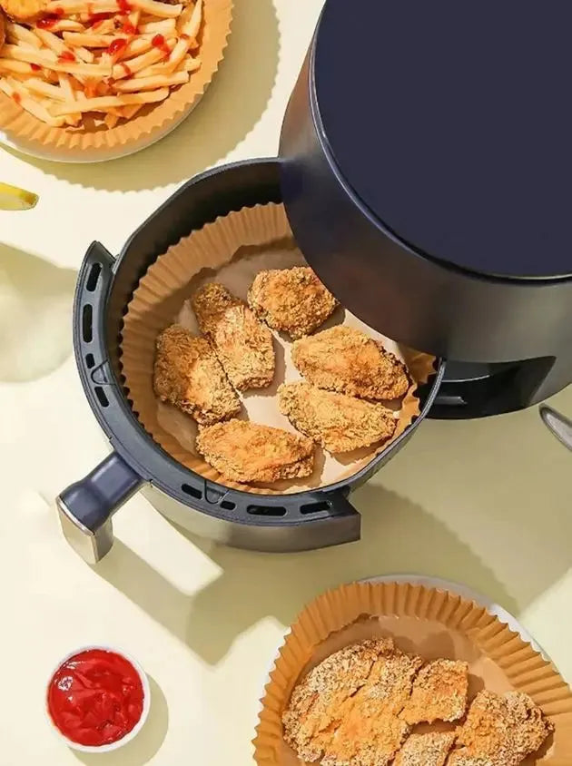 Kit 50 Lining Disposable Paper Special For Air Fryer Kitchen Fryer Gourmet Food-Fast Delivery to Brazil