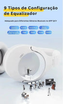 Headphone Sem Fio com Cancelamento de Ruído QCY H3 Lite