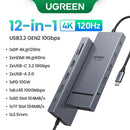 Estação Dock USB 4K120Hz DP Tipo-C USB3.2 Gen2