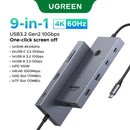 Estação Dock USB 4K120Hz DP Tipo-C USB3.2 Gen2