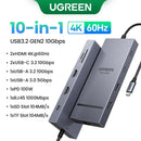 Estação Dock USB 4K120Hz DP Tipo-C USB3.2 Gen2