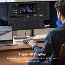 Estação Dock USB 4K120Hz DP Tipo-C USB3.2 Gen2