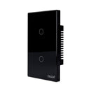 Interruptor Inteligente Touch 2.5D Wifi+BLE 2 Botoes 4x2 - Preto