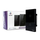 Interruptor Inteligente Touch 2.5D Wifi+BLE 2 Botoes 4x2 - Preto