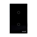 Interruptor Inteligente Touch 2.5D Wifi+BLE 2 Botoes 4x2 - Preto
