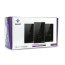 Interruptor Inteligente Touch 2.5D Wifi+BLE 2 Botoes 4x2 - Preto