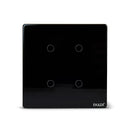 Interruptor Inteligente Wi-Fi 4x4 de 4 Botões Preto