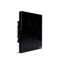 Interruptor Inteligente Wi-Fi 4x4 de 4 Botões Preto