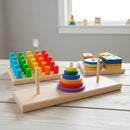 Kit 3 Brinquedos Educativo Infantil em Madeira e EVA Pedagógico Lúdico